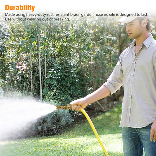 4 Holes Hose Nozzle for Car Wash, Adjustable Hose Nozzle, Easy Twist Control Water Hose Nozzle, Nozzle Sprayer, Garden Hose Spray Nozzle for Garden Hose