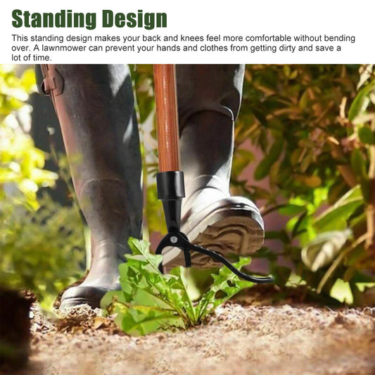 Stand Up Weed Puller Tools – Durable High Aluminum Ergonomic Weeder for Easy & Back-Friendly Weed Removal,Safe Lawn Care Tool for Crabgrass, Thistle, Clover & More (Handle Not Included)