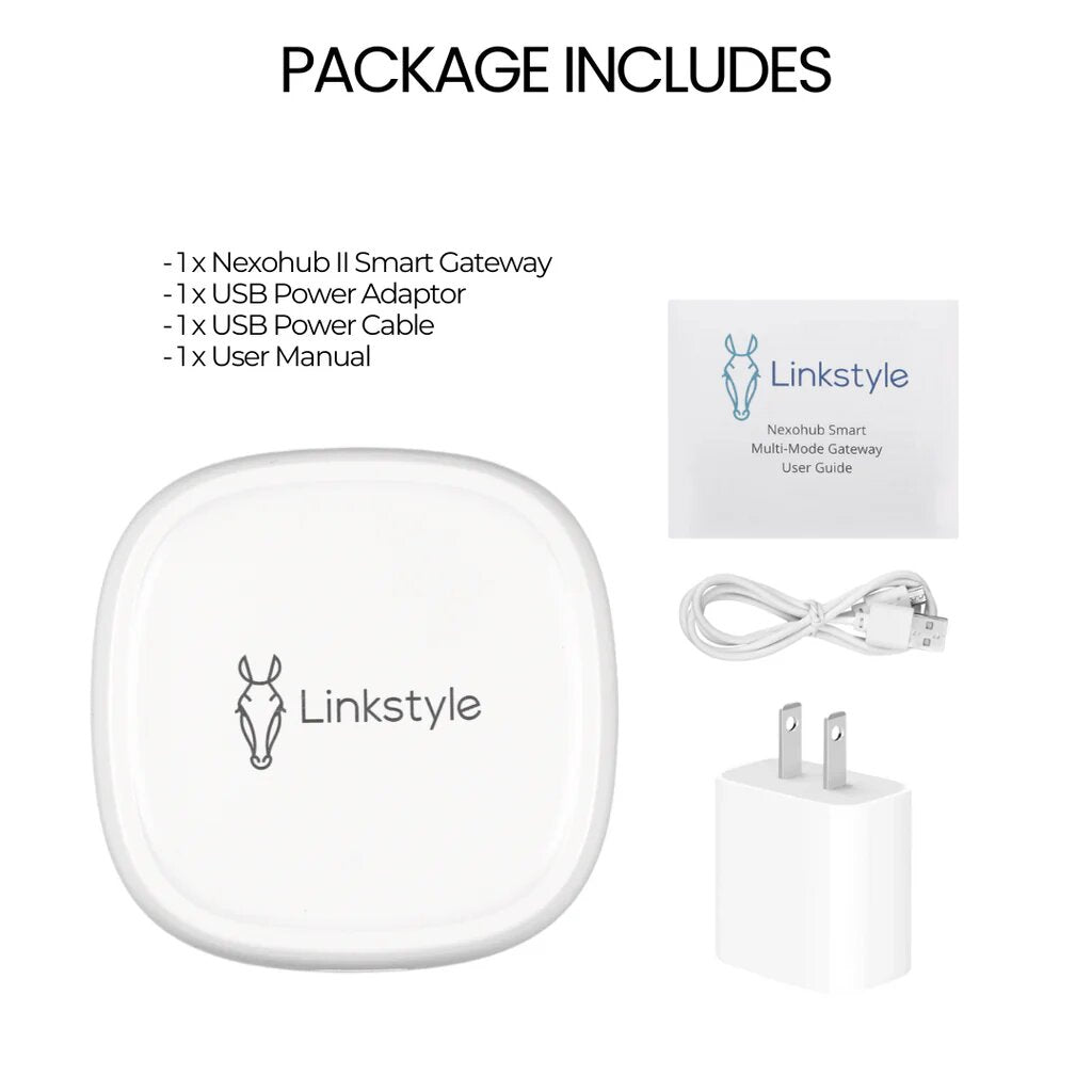 LINKSTYLE NEXOHUB II Wifi Hub, Multi-mode Wireless Gateway Compatible with All Linkstyle and Zigbee Devices Works with Google Assistant & Alexa