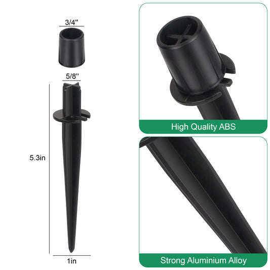 10pcs Solar Light Ground Stakes – Heavy Duty Zinc & Aluminum Alloy Garden Stakes for Outdoor Landscape, Weatherproof and Rust-Resistant Design