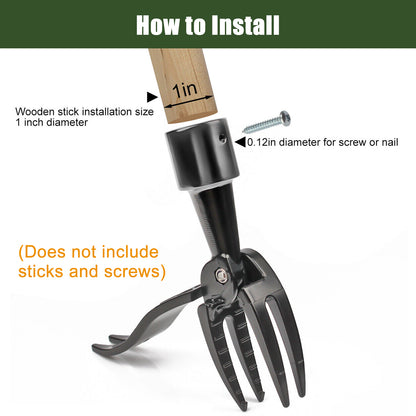 Stand Up Weed Puller Tools – Durable High Aluminum Ergonomic Weeder for Easy & Back-Friendly Weed Removal,Safe Lawn Care Tool for Crabgrass, Thistle, Clover & More (Handle Not Included)