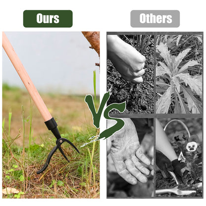 Stand Up Weed Puller Tools – Durable High Aluminum Ergonomic Weeder for Easy & Back-Friendly Weed Removal,Safe Lawn Care Tool for Crabgrass, Thistle, Clover & More (Handle Not Included)