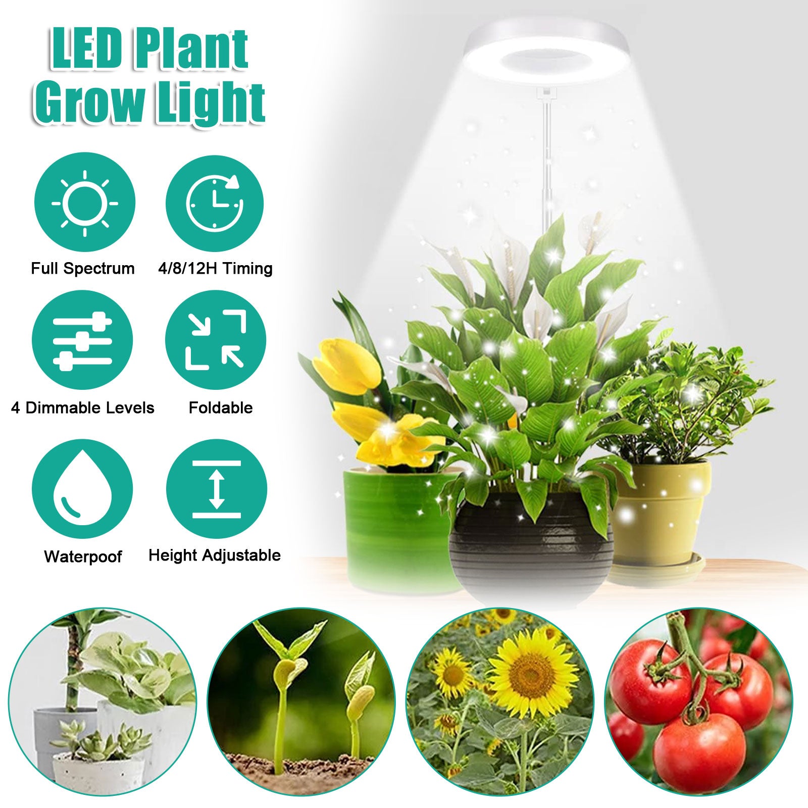 1 plant grow light LED Grow Light for Indoor Plants – Plantron
