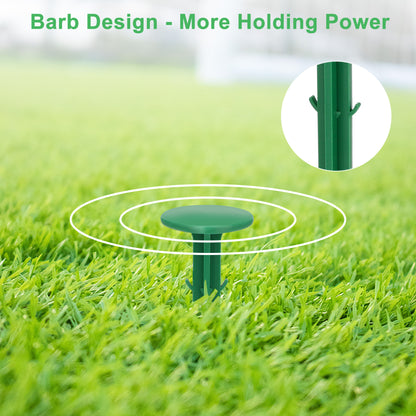 50pcs Garden Lawn Stakes – Durable 4" Polypropylene Ground Anchors,Rust-Resistant, Sharp Tip, Secure Hold, Weatherproof Design for Lawn Borders, Weed Barriers, Mulch & Fabric