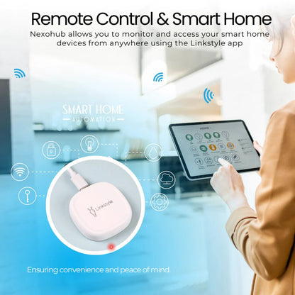 LINKSTYLE NEXOHUB II Wifi Hub, Multi-mode Wireless Gateway Compatible with All Linkstyle and Zigbee Devices Works with Google Assistant & Alexa