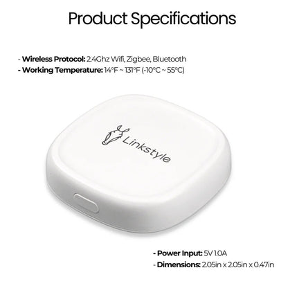 LINKSTYLE NEXOHUB II Wifi Hub, Multi-mode Wireless Gateway Compatible with All Linkstyle and Zigbee Devices Works with Google Assistant & Alexa