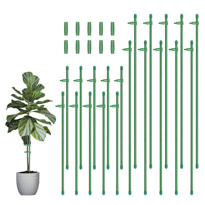 Adjustable Plant Climb Stakes – Durable Fiberglass & Plastic Garden Support,Weather-Resistant, Adjustable Height, Easy Installationfor Tomatoes, Orchids & Climbing Plants