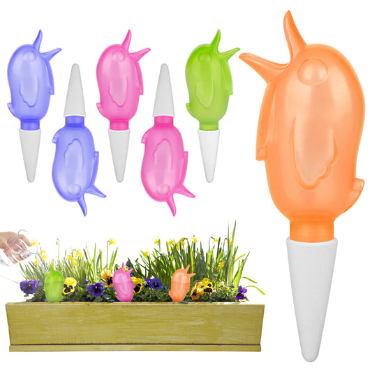 6Pcs Bird-Shaped Plant Watering Spikes – 60ml Drip Irrigation Device,Automatic Drip Irrigation Spikes for Potted Plants, Houseplants, and Flower Beds