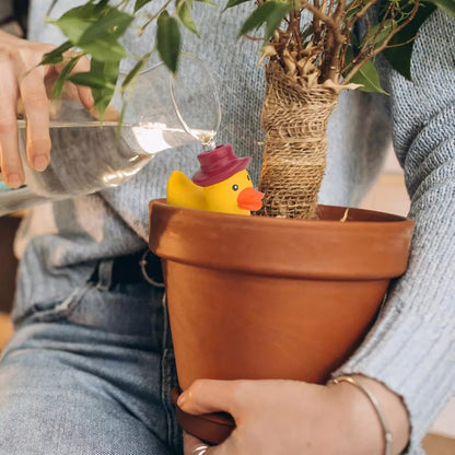 4pcs Terracotta Self Watering Stakes - Automatic Plant Waterers, 110ml Capacity, Easy to Refill, Perfect for Potted Plants, Hanging Plants, and Garden Use（Cute Duck ）
