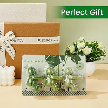 3Pcs Bear Plant Propagation Buddy-Cute Plant  Propagation Holder, Plant Support stake for  Sprouts, Shoots, Cuttings, Gift for Indoor Garden Plant Lover